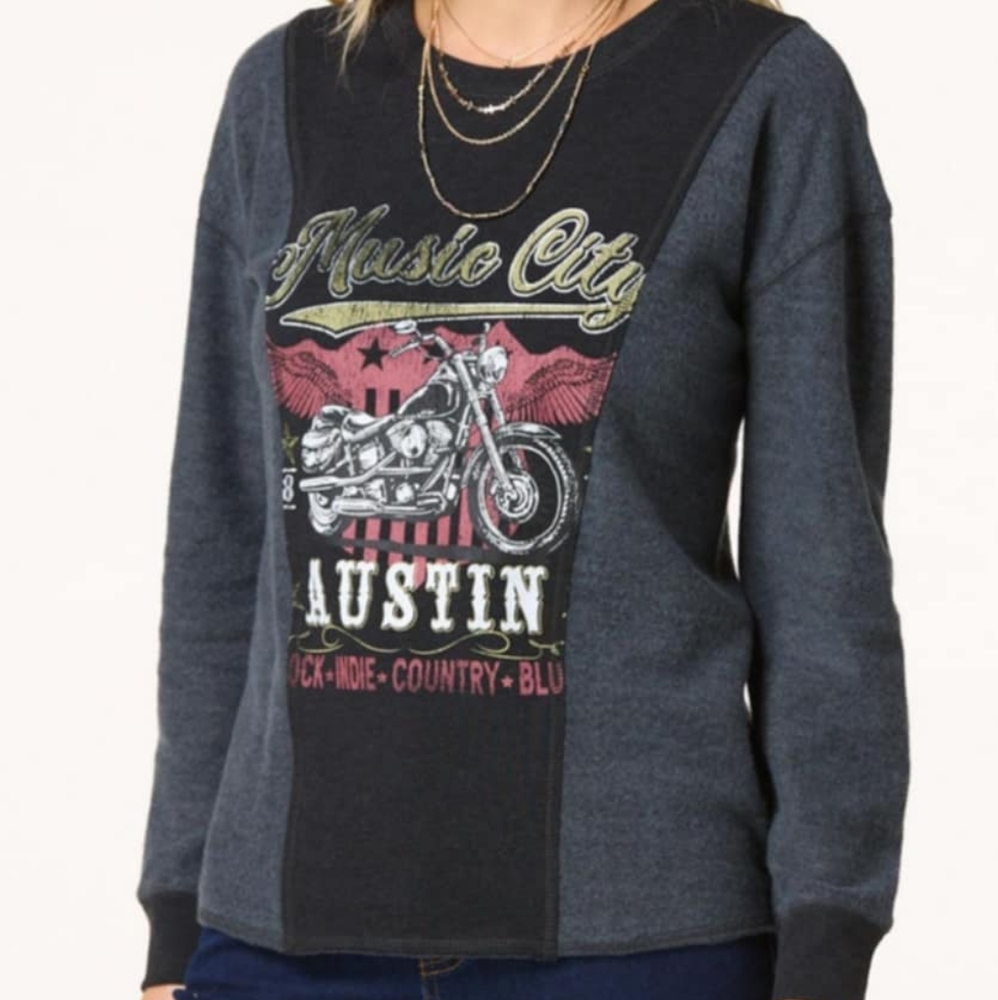 Women's Motorcycle Graphics Long Sleeve Top